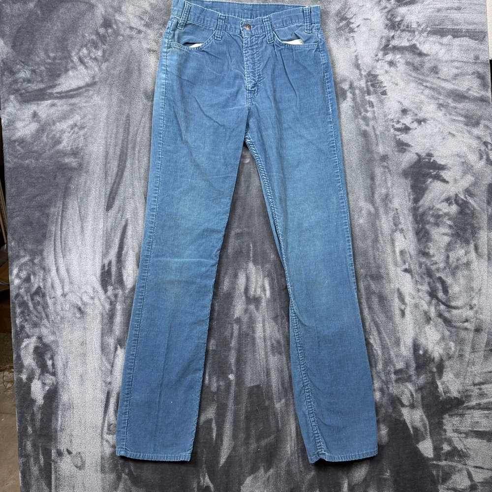Levis 519 Corduroy Pants Mens 30x34 Blue Vintage Slim Straight White Tab